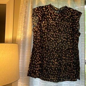 Elegant Black and Tan Women's Blouse
